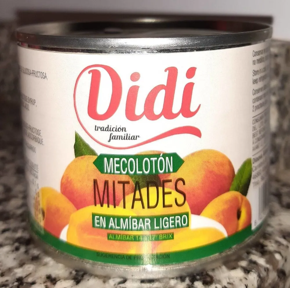 Melocotón mitades en almíbar ligero