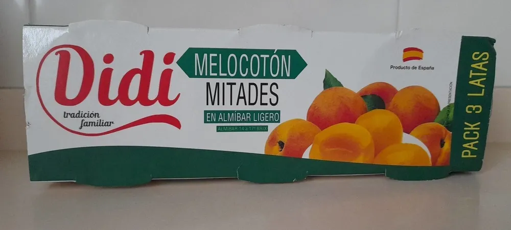 Melocotón mitades en almíbar ligero