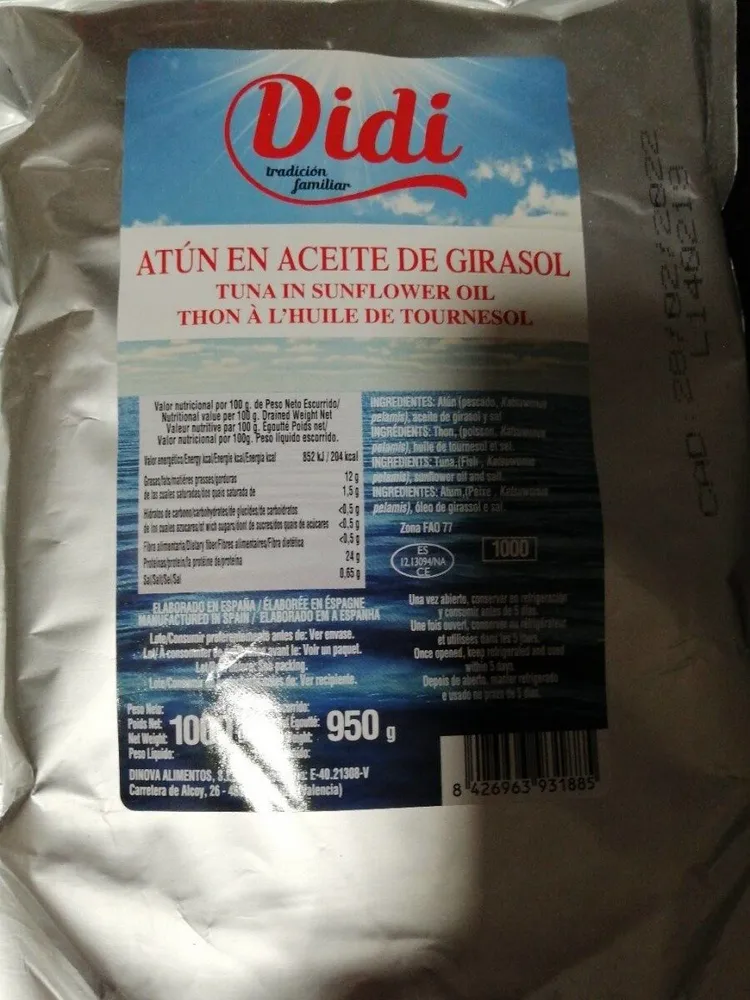 Atun en aceite de girasol