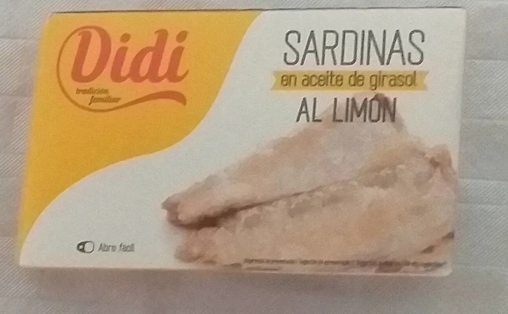 Sardinas en aceite de girasol al limon