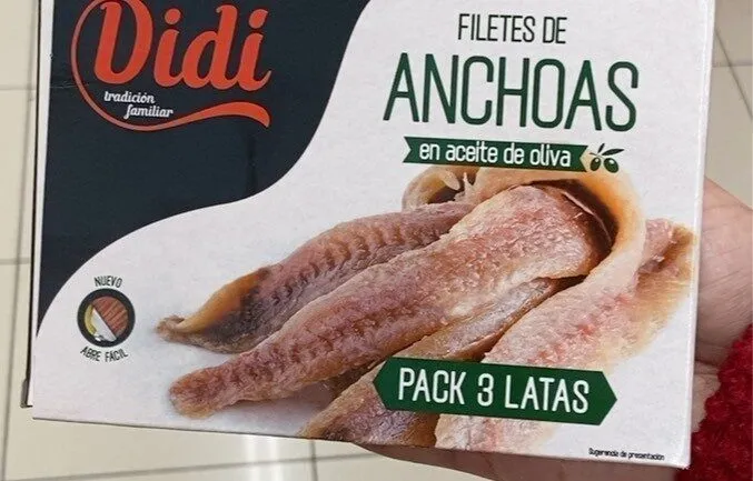 Filetes de anchoas en aceite de oliva