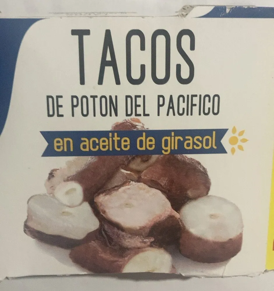 Tacos de potón del pacífico en aceite de girasol