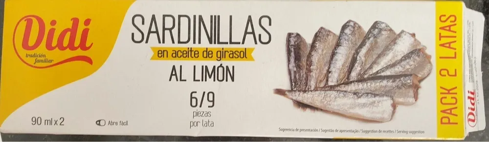 Sardinillas en aceite de girasol al limón