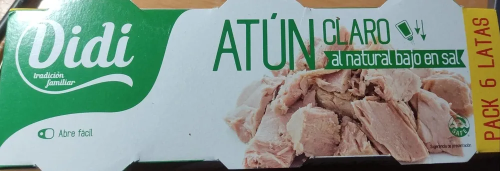 Atún claro al natural bajo en sal