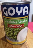 Gandules verdes con coco