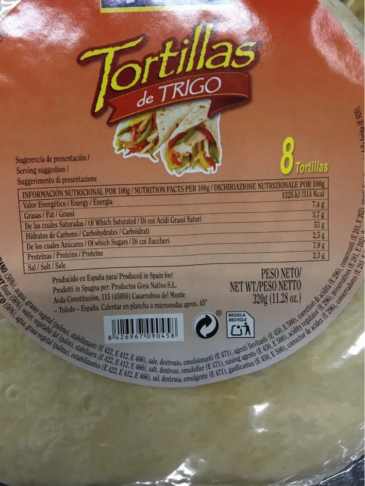 Tortillas de Trigo