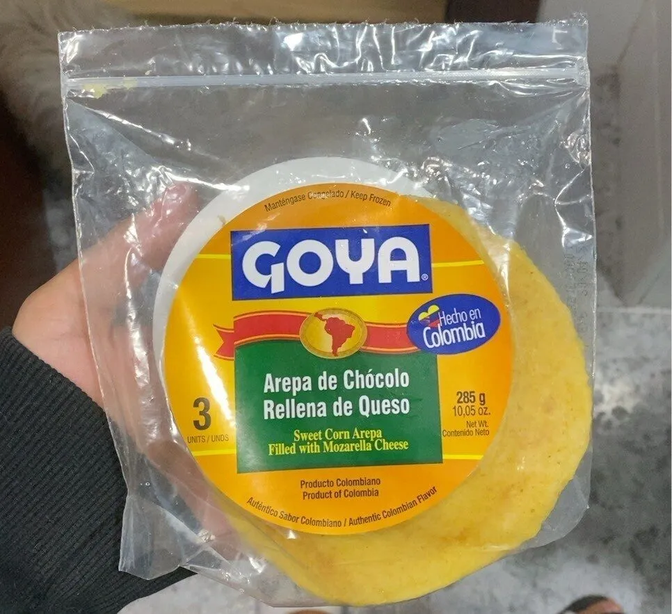 Arepa de chócolo rellena de queso