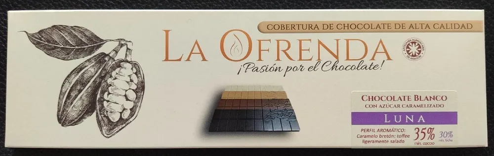 Cobertura de chocolate blanco caramelizado