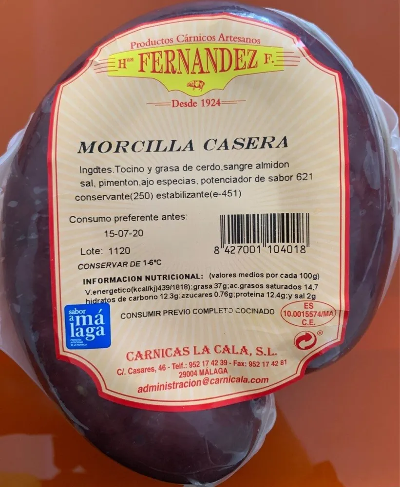 Morcilla casera