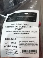 Chorizo Naturel Fort