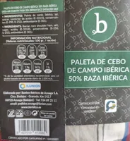 Paleta de cebo de campo Ibérica 50%