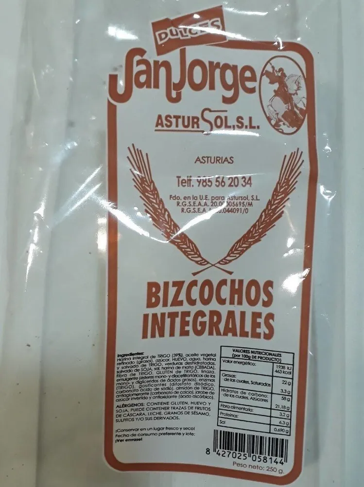 Bizcochos integrales