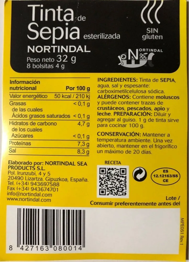 Nero Di Sepia Tintenfischtinte 32 G 8 X 4 G