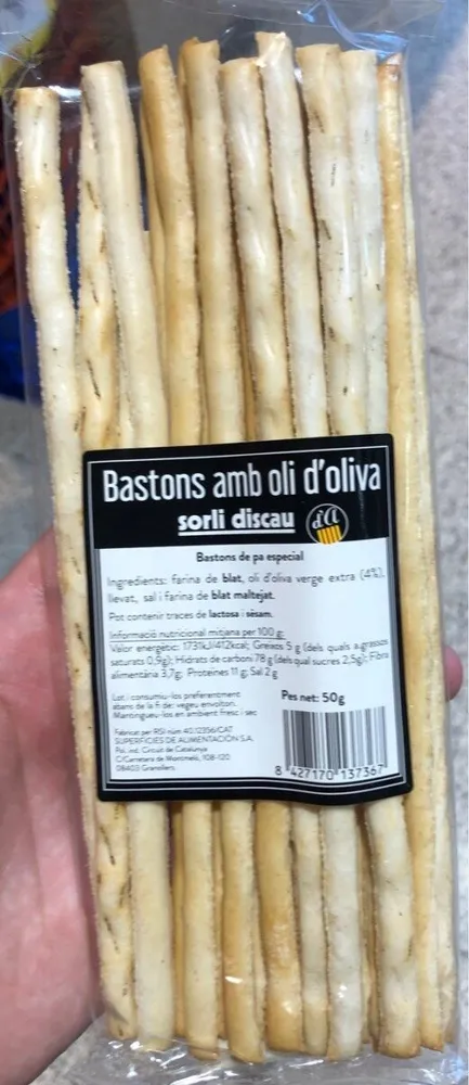Bastons amb oli d'oliva