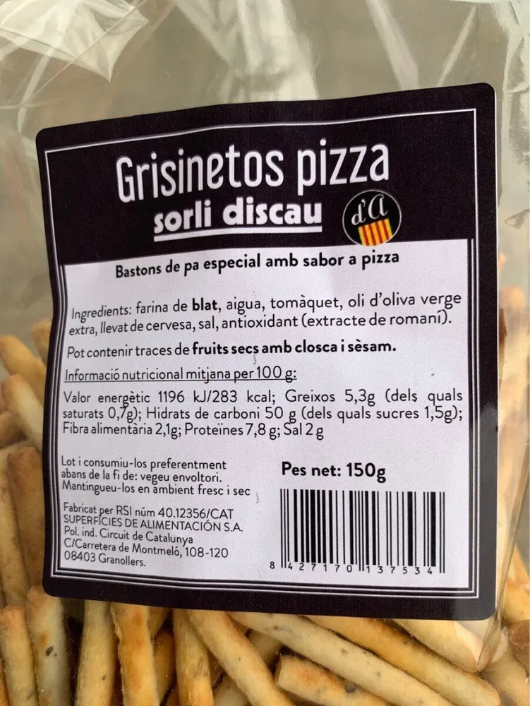 Grisinetos pizza
