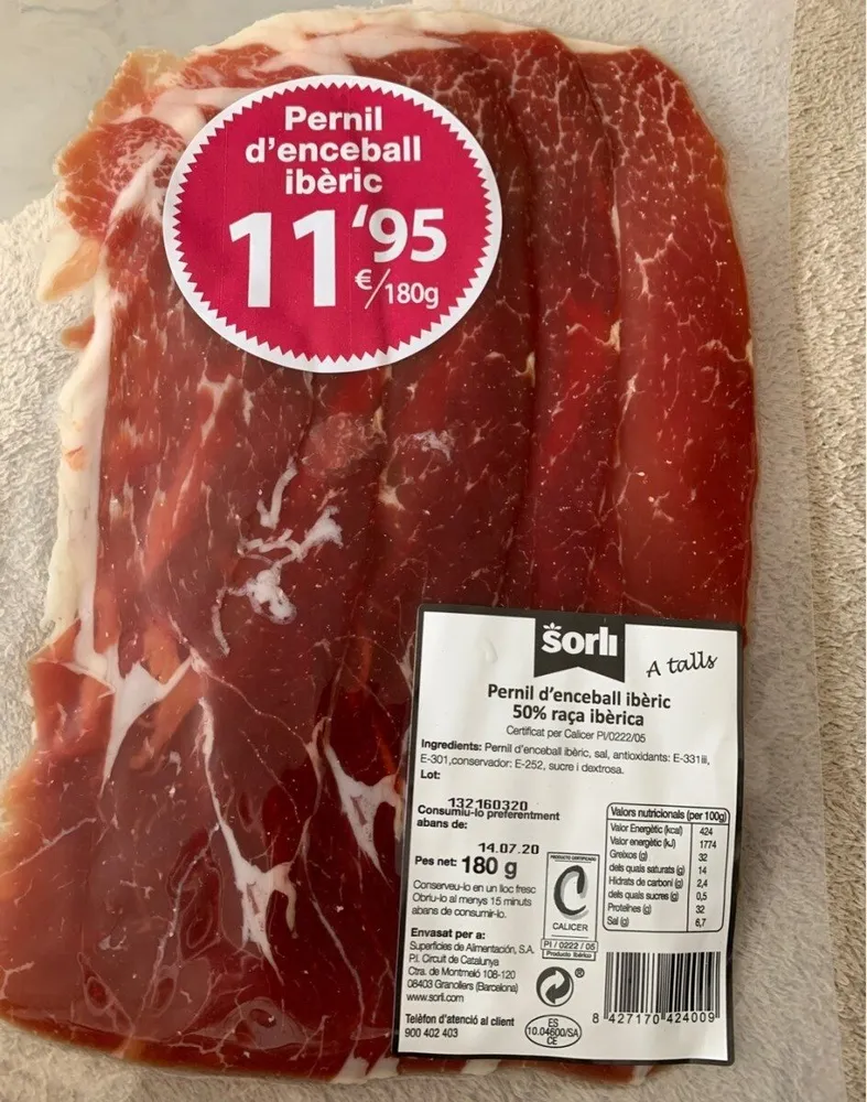 Pernil d'enceball ibèric 50% raça ibèrica