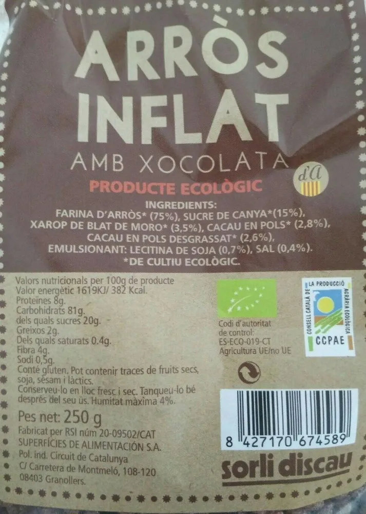 Arròs inflat