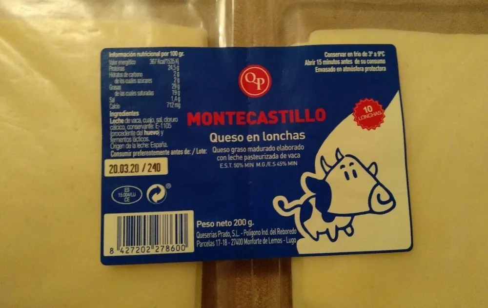Queso en lonchas