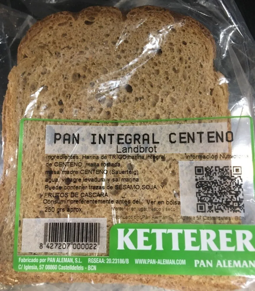 Pan integral centeno