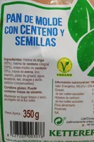 Pan de molde con centeno y semillas