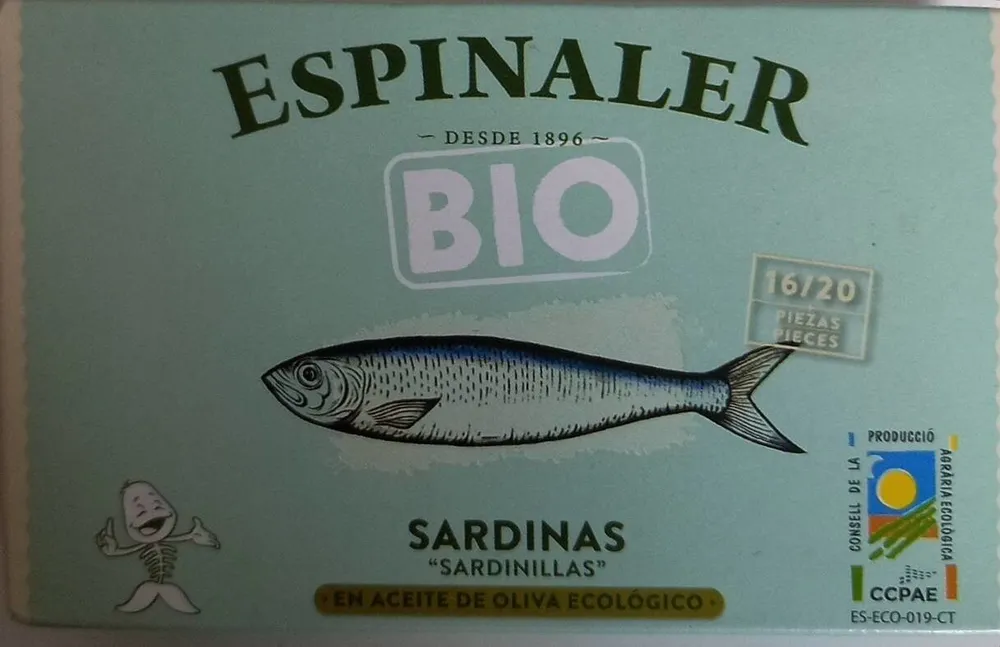 Sardinas en aceite de oliva bio