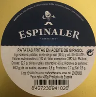 Patatas Fritas en aceite de girasol