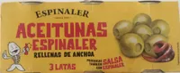 Aceitunas Rellenas De Anchoa Espinaler 3X50GR