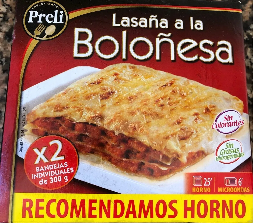 Lasaña boloñesa