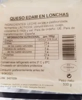 Queso Edam en lonchas