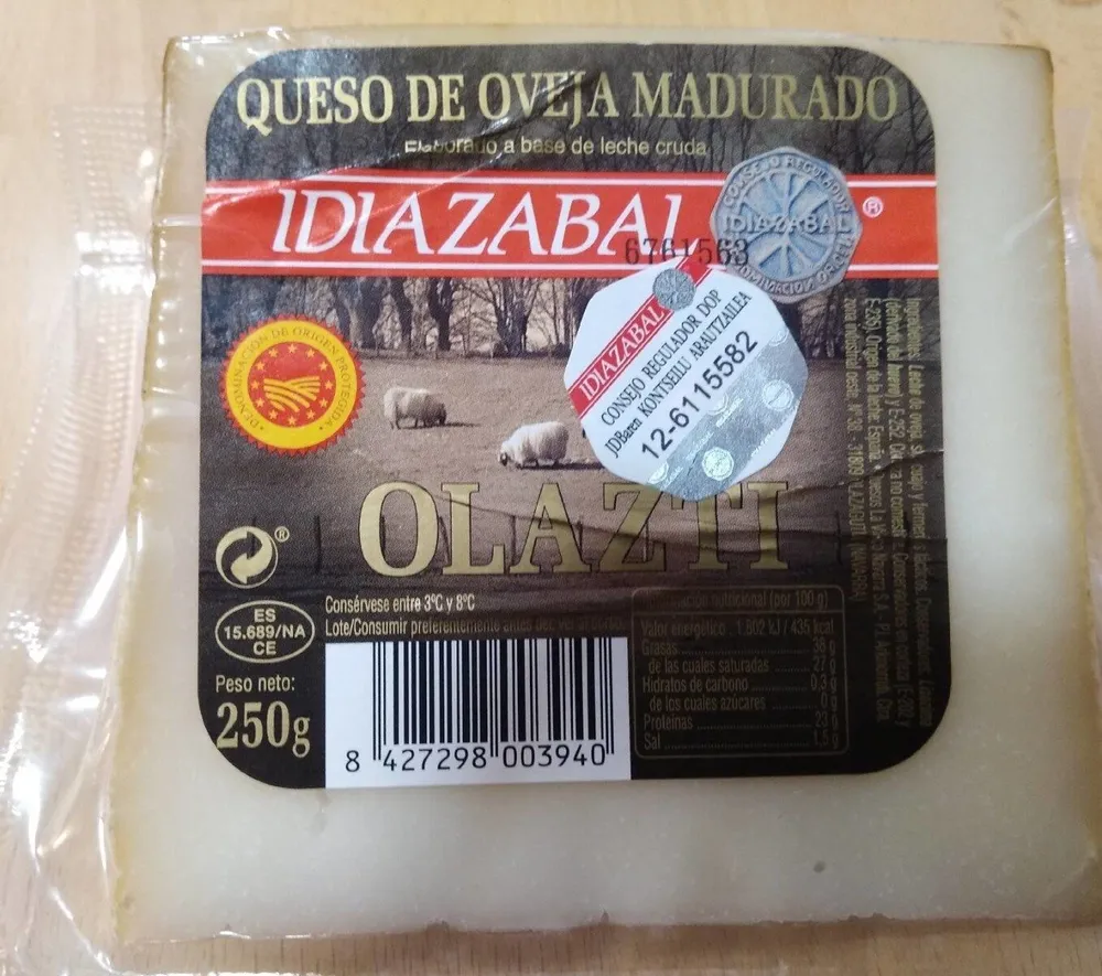 Queso de oveja madurado Idiazabak