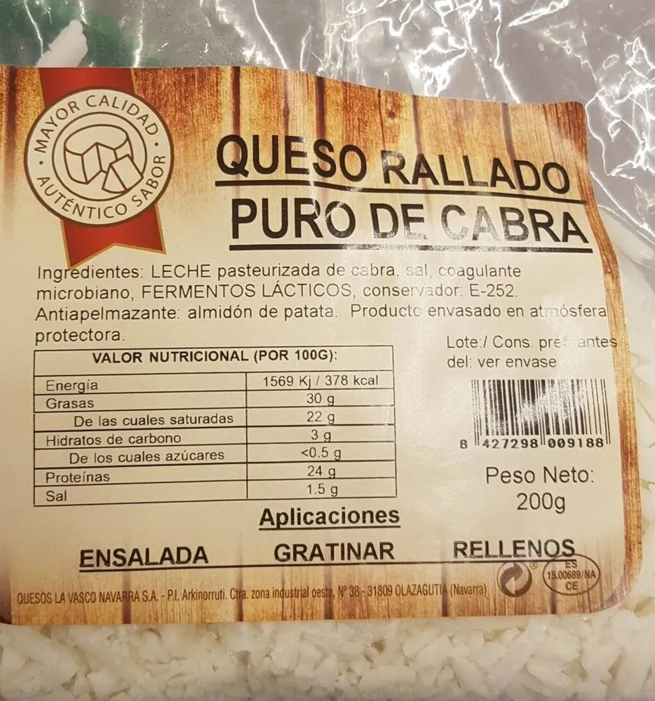 Queso rallado