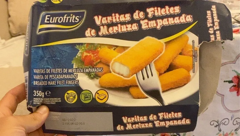 Varitas de Filetes de Merluza Empanada