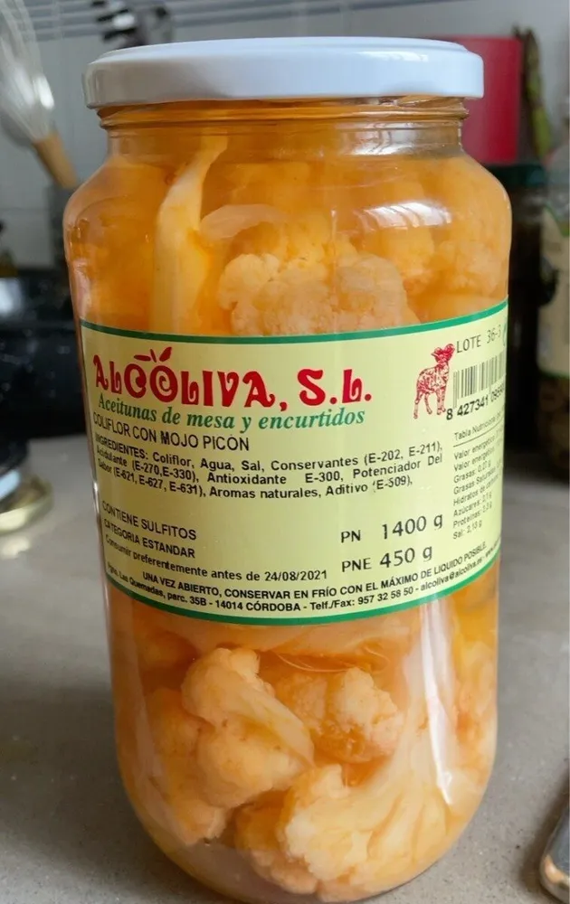 Coliflor con mojo picón