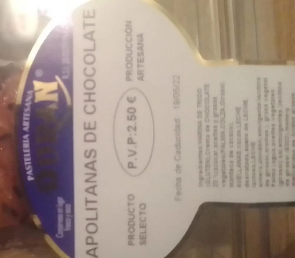 Napolitanas de chocolate