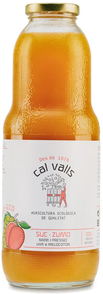 Zumo de uva y melocotón