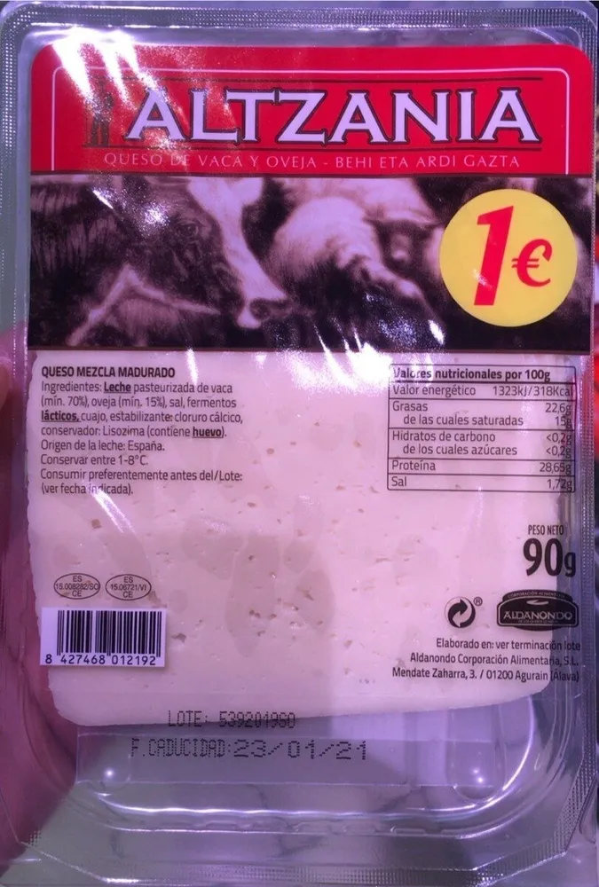 Queso vaca y oveja