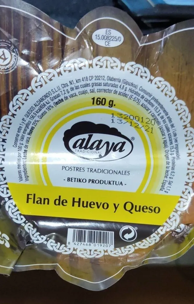 Flan de Huevo y Queso