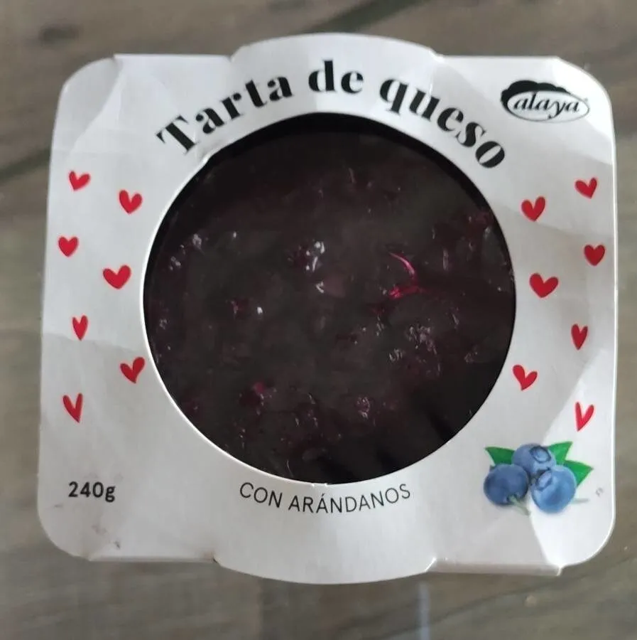 Tarta de queso con arandanos