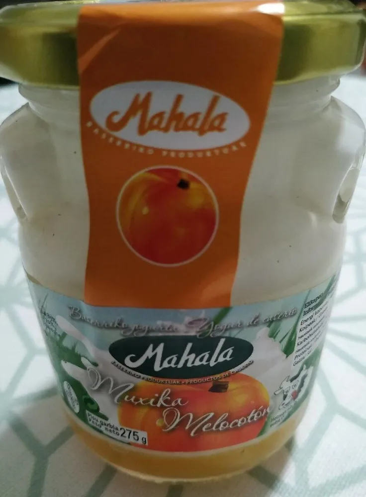 Yogur con melocotón