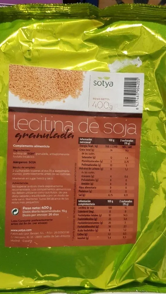 Lecitina de soja granulada