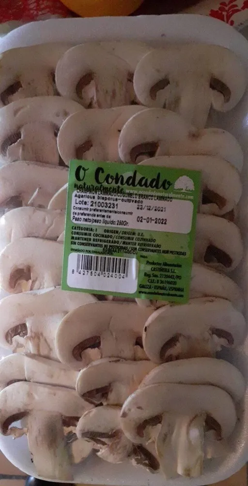 Champiñones laminados
