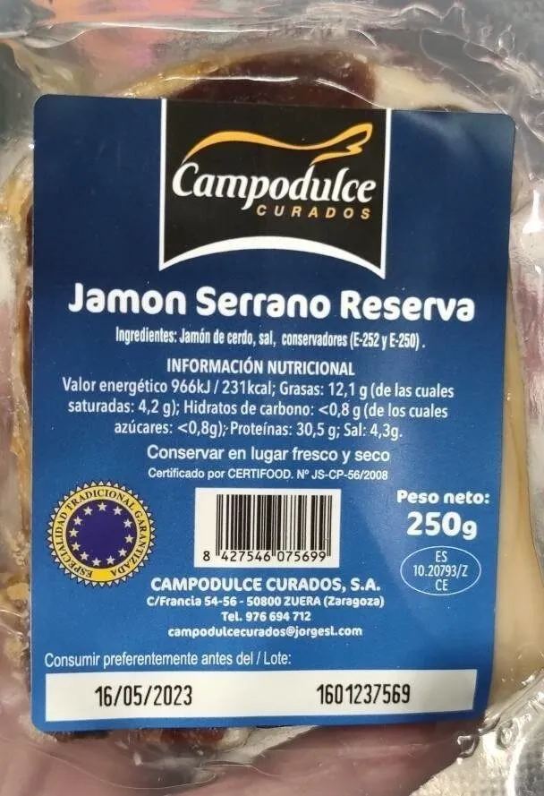 Jamón Serrano Reserva