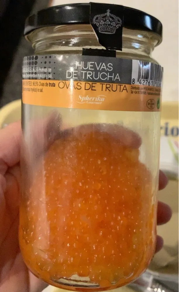Huevas de trucha