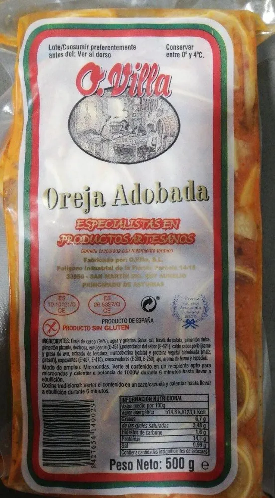 Oreja de cerdo adobada