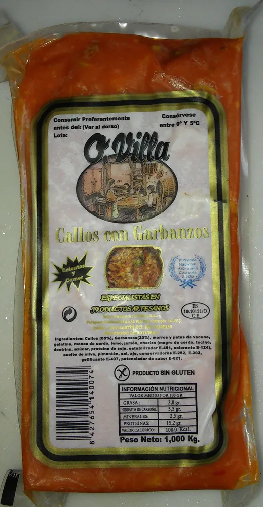 Callos con garbanzos
