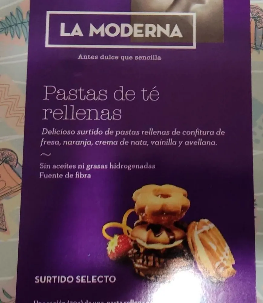 Pastas de té rellenas