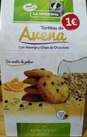 Tortita de avena con naranja y chips de chocolate