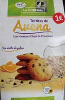 Tortitas de avena con naranja y chips de chocolate