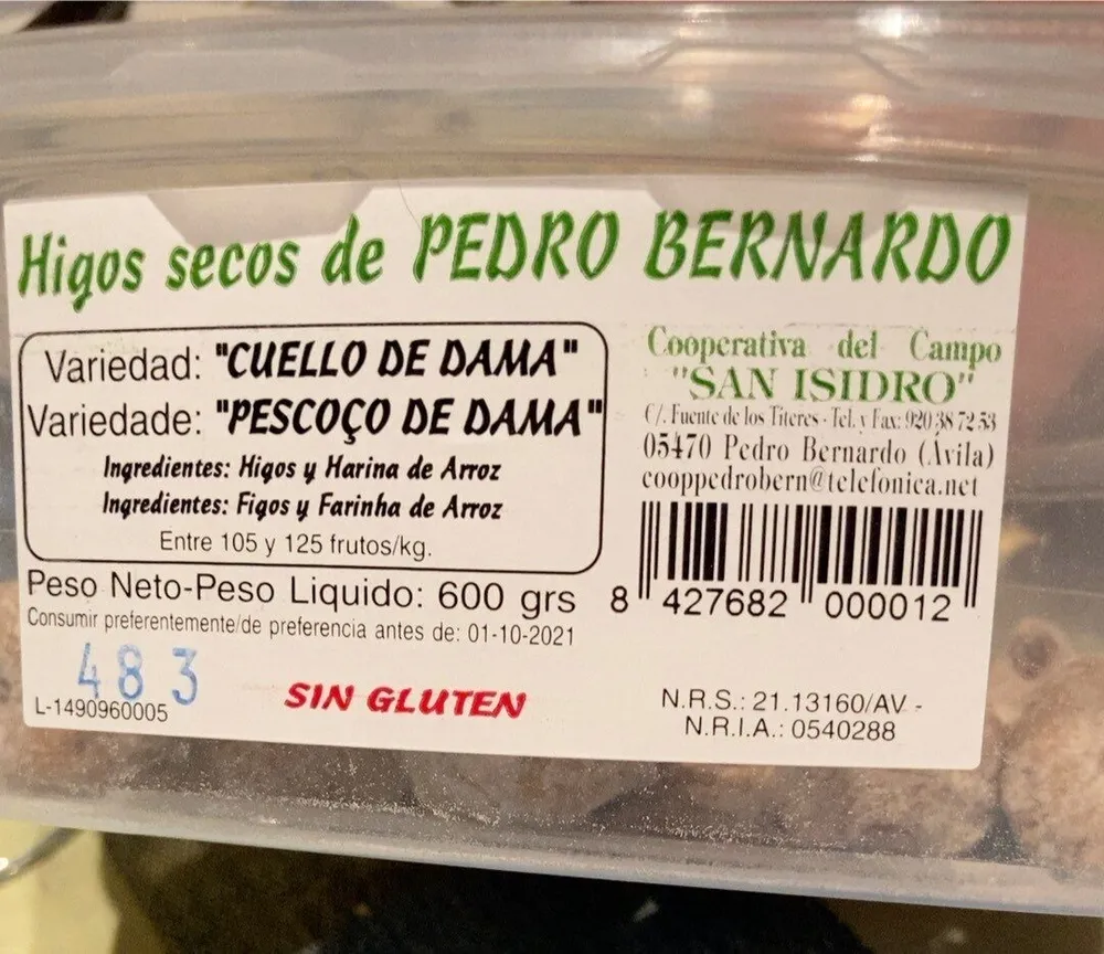 Higos secos cuello de dama