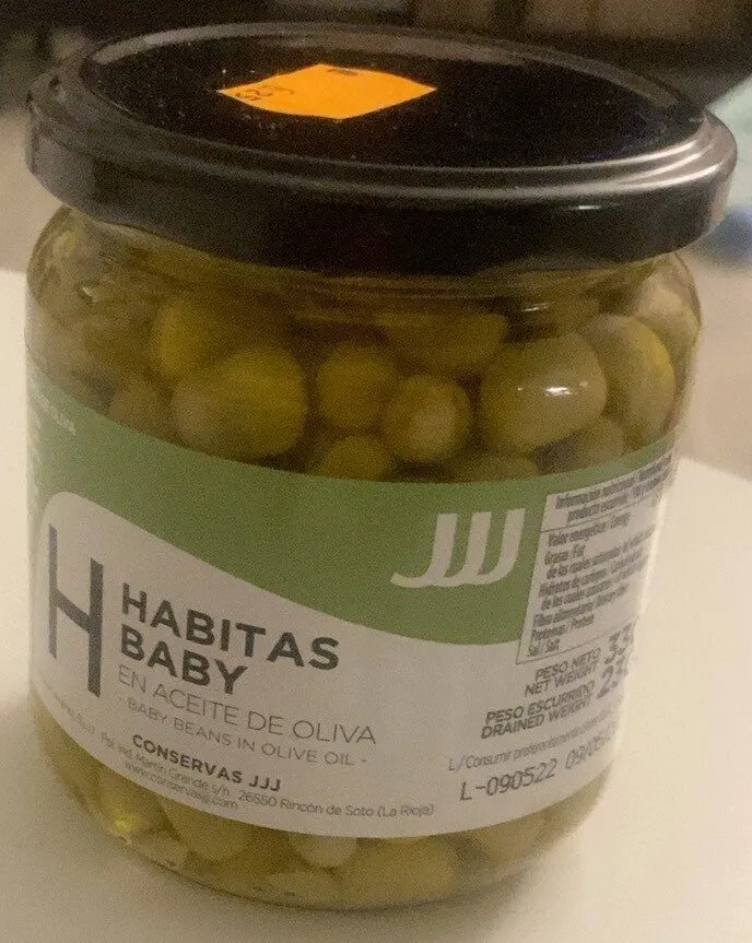 Habitas baby en aceite de oliva